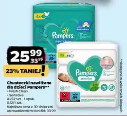Netto Chusteczki nawilżane Pampers Sensitive oferta