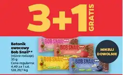 Netto Baton owocowo-orzechowy malina nerkowce Bob Snail oferta