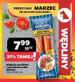 Netto Kiełbasa morlińska z piersią kurczaka Morliny oferta