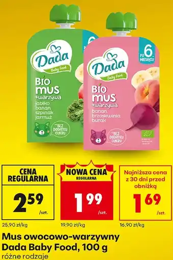 Mus owocowo-warzywny Dada Baby Food