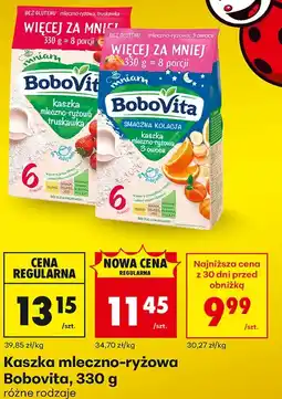Biedronka Kaszka mleczno-ryżowa Bobovita, 330 g (różne rodzaje) oferta