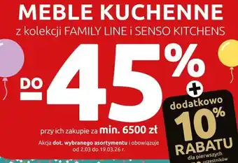 Meble kuchenne z kolekcji Family Line i Senso Kitchens do -45% przy ich zakupie za min 6500 zł