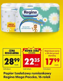 Biedronka Papier toaletowy rumiankowy Regina Mega Paczka, 16 rolek oferta