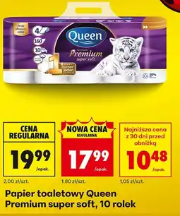 Biedronka Papier toaletowy Queen Premium super soft, 10 rolek oferta