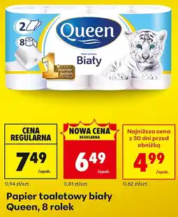 Biedronka Papier toaletowy biały Queen, 8 rolek oferta