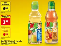 Biedronka Sok 100% lub sok + woda Kubuś Baby, 300 ml (różne rodzaje) oferta