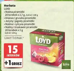 Intermarche Herbata malina-truskawka Loyd Tea The Magic Experience oferta