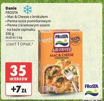 Danie air fryer penne z kremowym sosem na bazie szpinaku Frosta