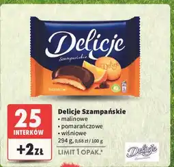 Intermarche Ciastka z galaretką wiśniową Delicje Szampańskie oferta
