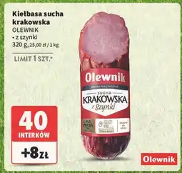 Intermarche Kiełbasa krakowska sucha z szynki Olewnik oferta