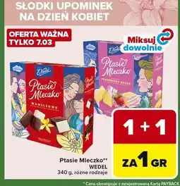 Carrefour Express Czekoladki w białej czekoaldzie strawberry shake E. Wedel Ptasie Mleczko oferta