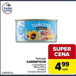 Globi Tuńczyk kawałki w sosie własnym Carrefour Classic oferta