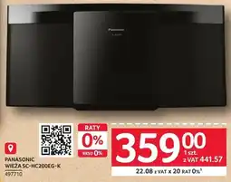 Selgros Wieża PANASONIC SC-HC200EG-K 497710 oferta