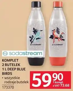 Selgros Komplet 2 butelek 1L Deep Blue Birds SodaStream oferta
