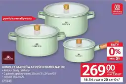 Selgros KOMPLET GARNKÓW 6 CZĘŚCI ENAMEL NATUR oferta