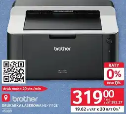 Selgros Drukarka laserowa Brother HL-1112E 460BB oferta