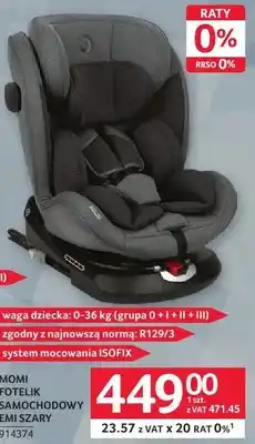Selgros Fotelik samochodowy Emi szary Momi oferta