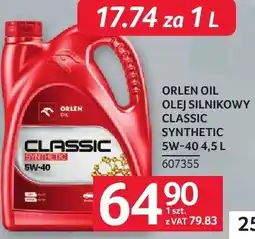 Selgros Olej silnikowy Classic Synthetic 5W-40 4.5 l Orlen Oil oferta