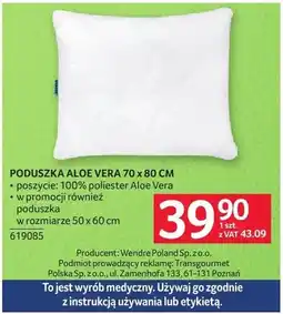 Selgros Poduszka Poduszka Aloe Vera 70 x 80 cm oferta