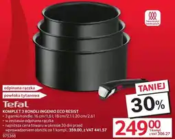 Selgros Komplet 3 rondelki Ingenio Eco Resist Tefal oferta