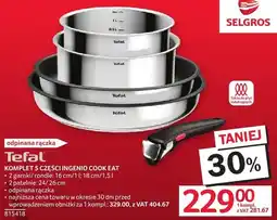 Selgros Komplet 5 części Ingenio Cook Eat Tefal oferta