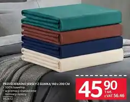 Selgros Prześcieradło jersey z gumką 160 x 200 cm oferta