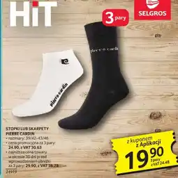 Selgros Skarpety Stopki lub skarpety Pierre Cardin 3 pary oferta