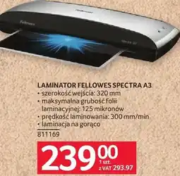 Selgros Laminator Fellowes Spectra A3 oferta