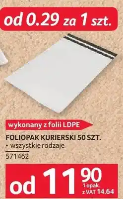 Selgros Foliopak kurierski 50 szt. wykonany z folii LDPE oferta