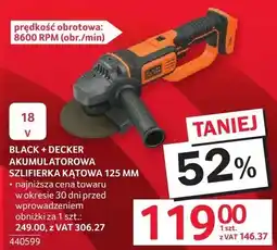 Selgros Szlifierka kątowa Black + Decker 125 mm oferta