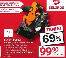 Selgros Pilarka tarczowa Li-Ion Black + Decker oferta