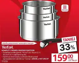 Selgros Komplet 3 rondelki Ingenio Emotion Tefal oferta