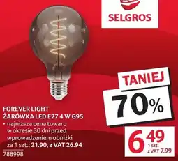 Selgros Żarówka LED FOREVER LIGHT E27 4 W G95 oferta