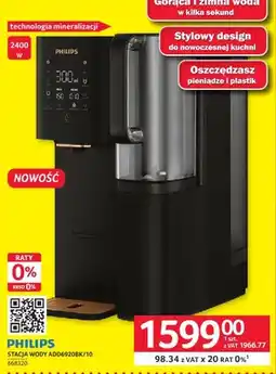 Selgros Stacja wody Philips ADD6920BK/10 oferta