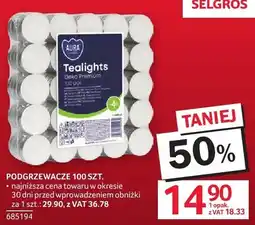 Selgros Podgrzewacze TEALIGHTS 100 szt oferta