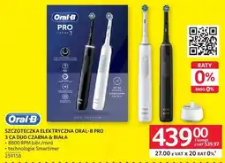 Selgros Szczoteczka elektryczna Oral-B Pro 3 CA Duo czarna & biała oferta