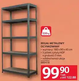 Selgros Regał metalowy ocynkowany 889418 oferta