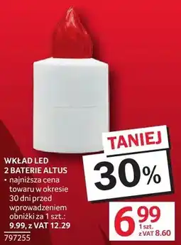 Selgros Wkład LED 2 baterie ALTUS oferta