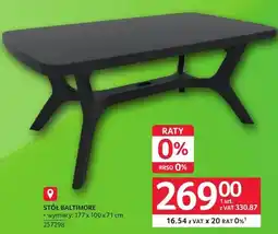 Selgros Stół Baltimore 177x100x71cm oferta