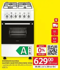 Selgros Kuchnia gazowo-elektryczna RAVANSON KWGE-K550 oferta