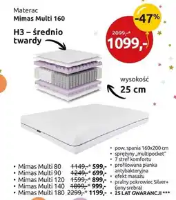 Black Red White Materac Mimas Multi 160 H3 – średnio twardy oferta