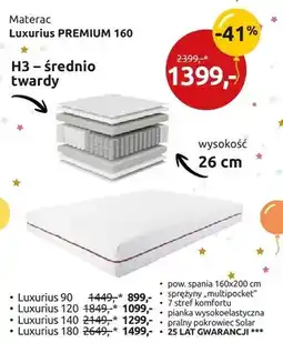 Black Red White Materac Premium 160 H3 – średnio twardy oferta