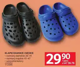 Selgros Klapki damskie i męskie 112595 oferta