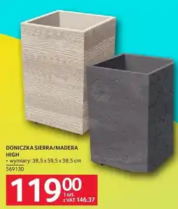 Selgros Doniczka Sierra/Madera High 38,5 x 59,5 x 38,5 cm oferta