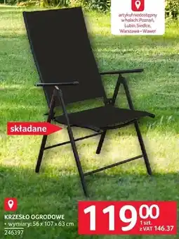 Selgros Krzesło ogrodowe 56x107x63cm oferta