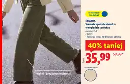 Lidl Szerokie spodnie damskie o wyglądzie sztruksu oferta