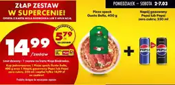 Biedronka Zestaw: pizza speck 400 g + napój gazowany Pepsi lub Pepsi Zero 330 ml oferta