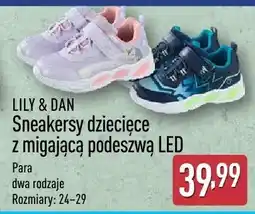 ALDI Sneakersy dziecięce z migającą podeszwą LED oferta