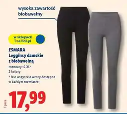 Lidl ESMARA Legginsy damskie z biobawełną oferta