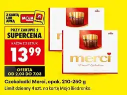 Biedronka Czekoladki Merci, opak. 210/250 g oferta